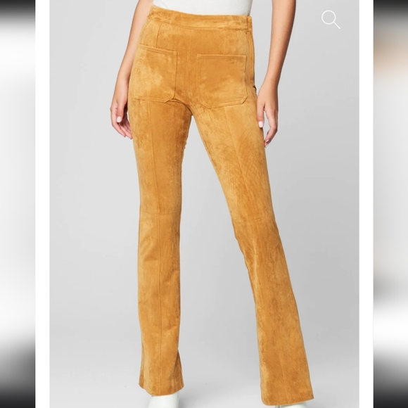 5. NWT BLANK NYC FAUX SUEDE TOASTED CARAMEL PANTS SIZE 24 - Picture 2 of 9